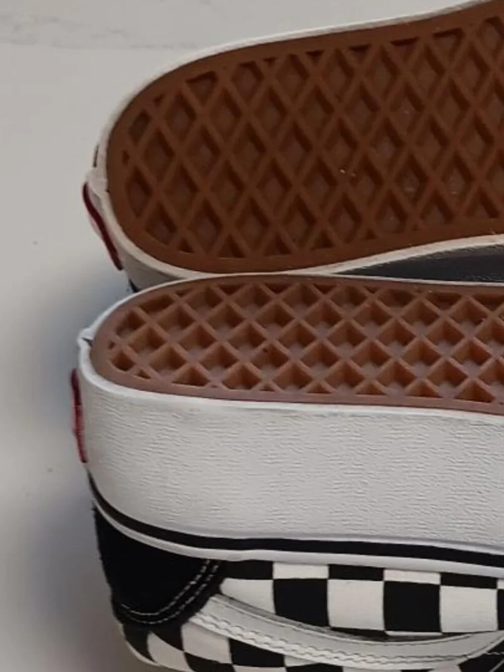 VANS Kids Black and White Checkerboard Canvas Sneakers Size 4.0